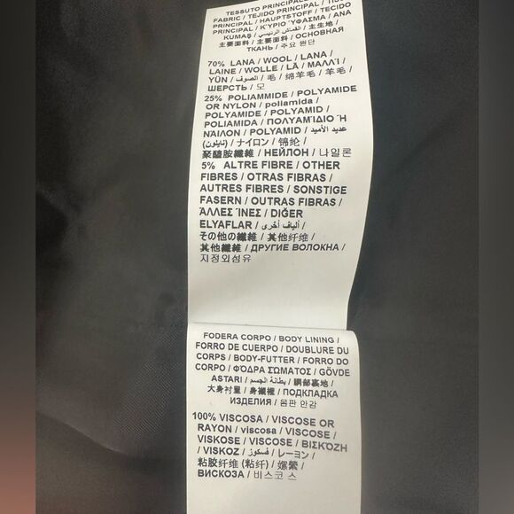 Love Moschino Double Breasted Wool Blend Coat in Check Tweed NWT Size 40 - Picture 12 of 12